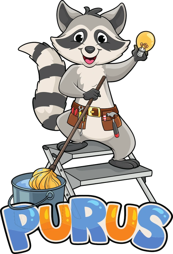 PURUS Waschbär Maskottchen